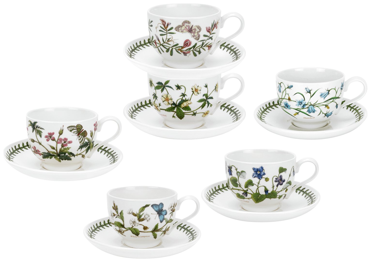Portmeirion Botanic Garden Tea Cup and Saucer Set