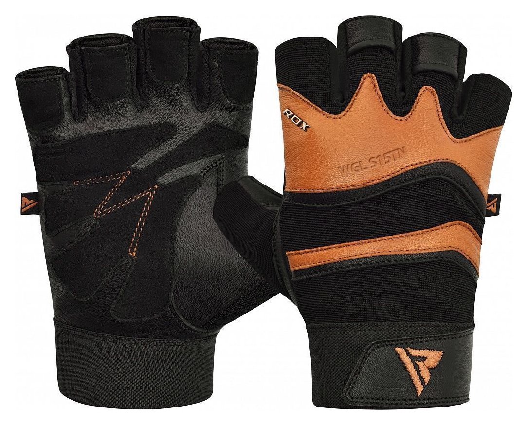 RDX Medium/Large Leather Weight Lifting Gloves