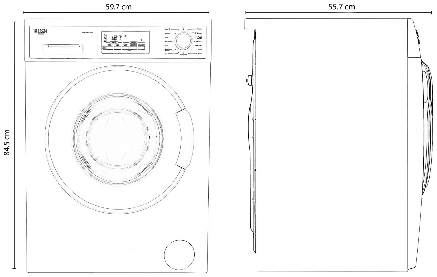 Bush WMDFX814W 8KG Washing Machine Reviews