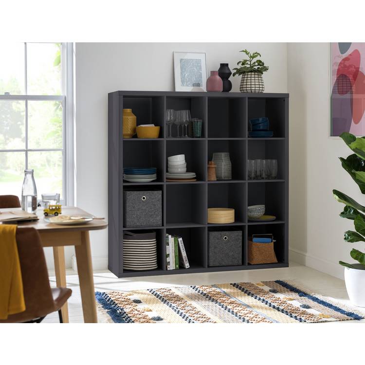 Habitat Squares Plus 16 Cube Storage Unit - Black 0