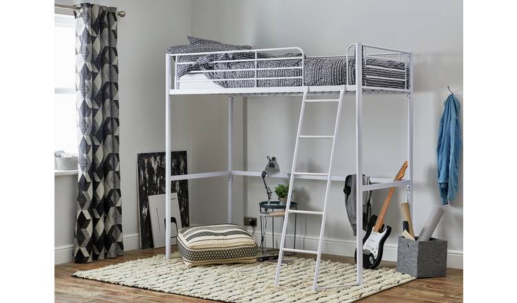 Buy Argos Home Riley High Sleeper Metal Bed Frame White Kids beds Argos