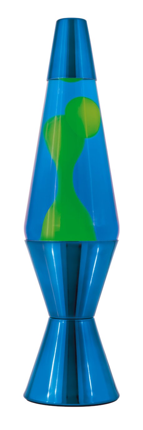 Lava Lite Metallic Lava Lamp - Yellow & Blue