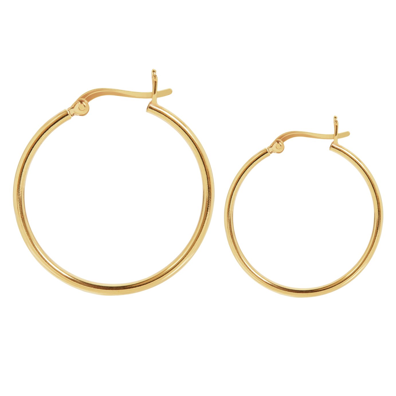 Revere 9ct Gold Plated Sterling Silver Hoop Earrings Review