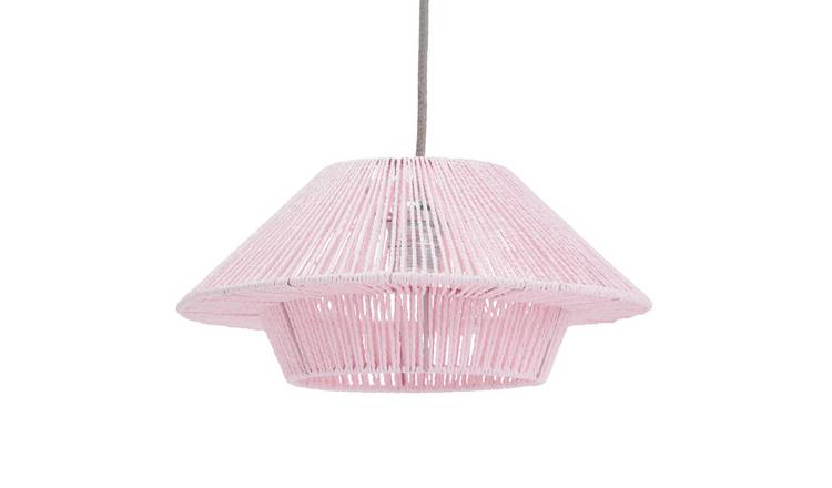 Habitat Paper Rope 2 Tier Pink Easy Fit Lampshade - 35cm