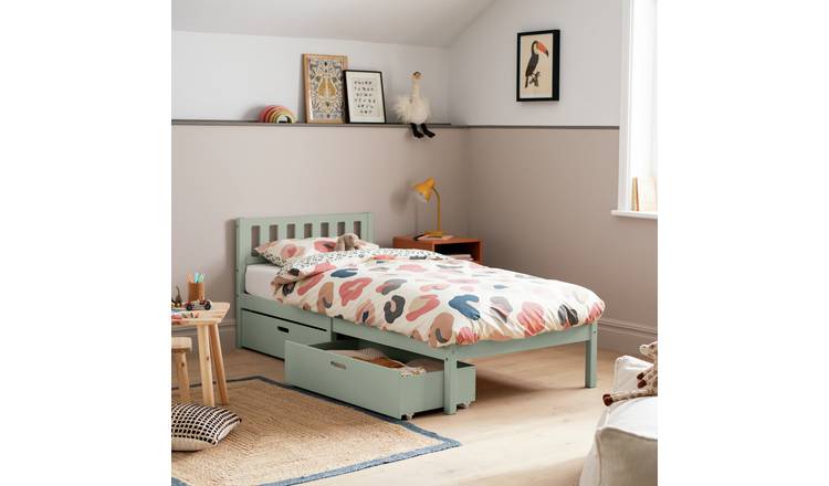 Habitat Kids Ronnie Single Bed with Drawers - Green