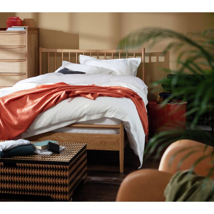 Habitat Chiltern Spindle Superking Wooden Bed Frame - Oak 0