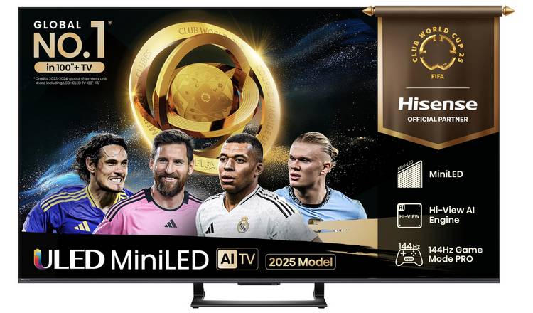 Hisense 75 Inch 75U7QTUK Smart 4K UHD HDR Mini LED Freely TV