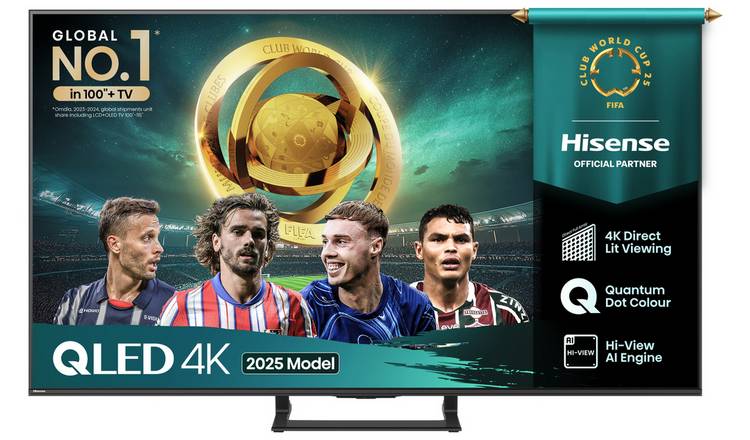 Hisense 65 Inch 65A7QTUK Smart 4K UHD HDR QLED Freely TV
