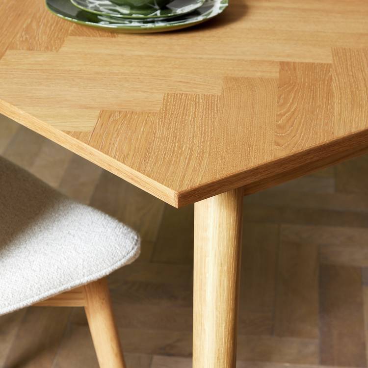 Habitat Dorney Oak Dining Table & 6 Natural Chairs 0