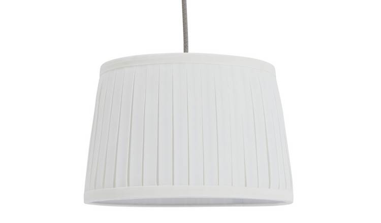 Argos Home Off-white Pleated Taper Easy Fit Lampshade - 30cm