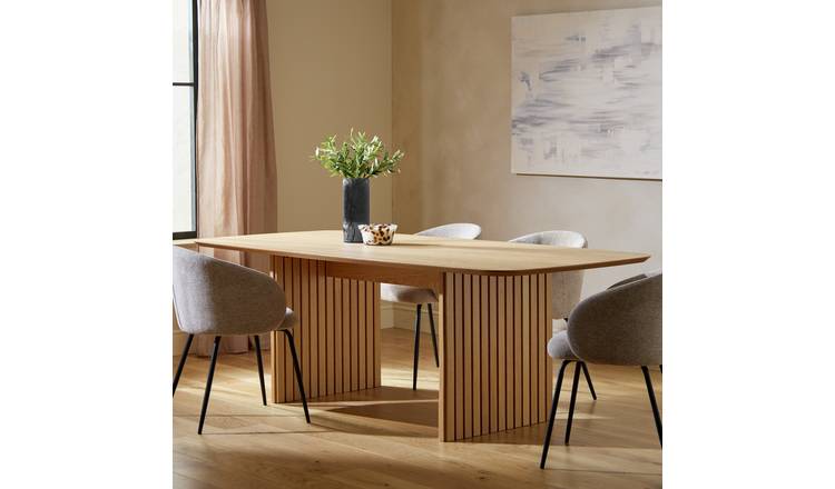 Habitat Crishel Oak Veneer 10 Seater Dining Table - Oak