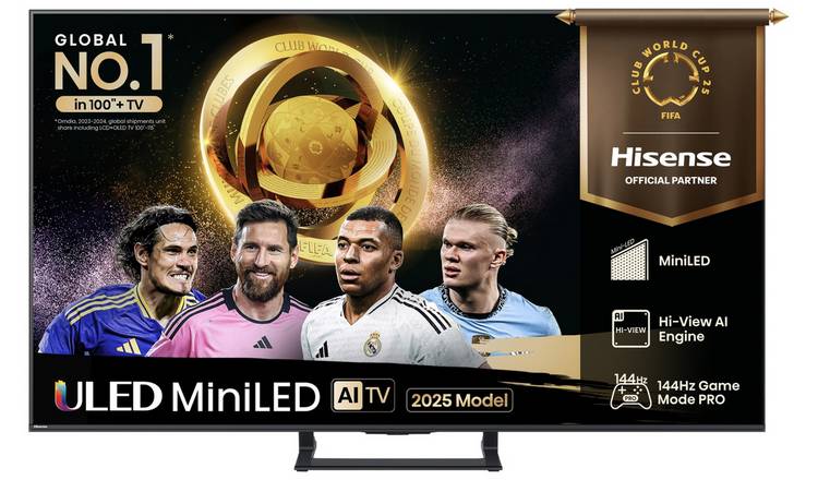 Hisense 55 Inch 55E8QTUK Smart 4K UHD HDR Mini LED Freely TV