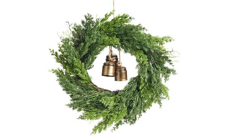 Habitat Cedar & Bells Christmas Wreath 