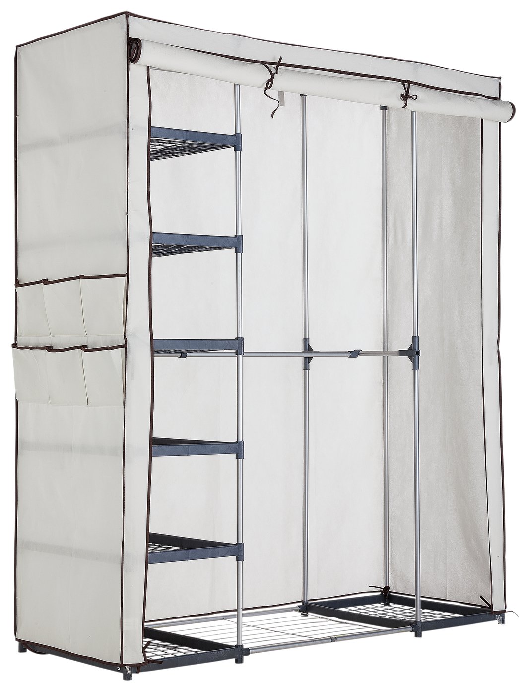 Argos Home Covered Metal Triple Wardrobe - Cream