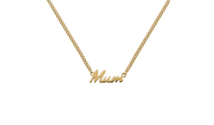 Moon & Back 9ct Gold Plated Mum Pendant Necklace