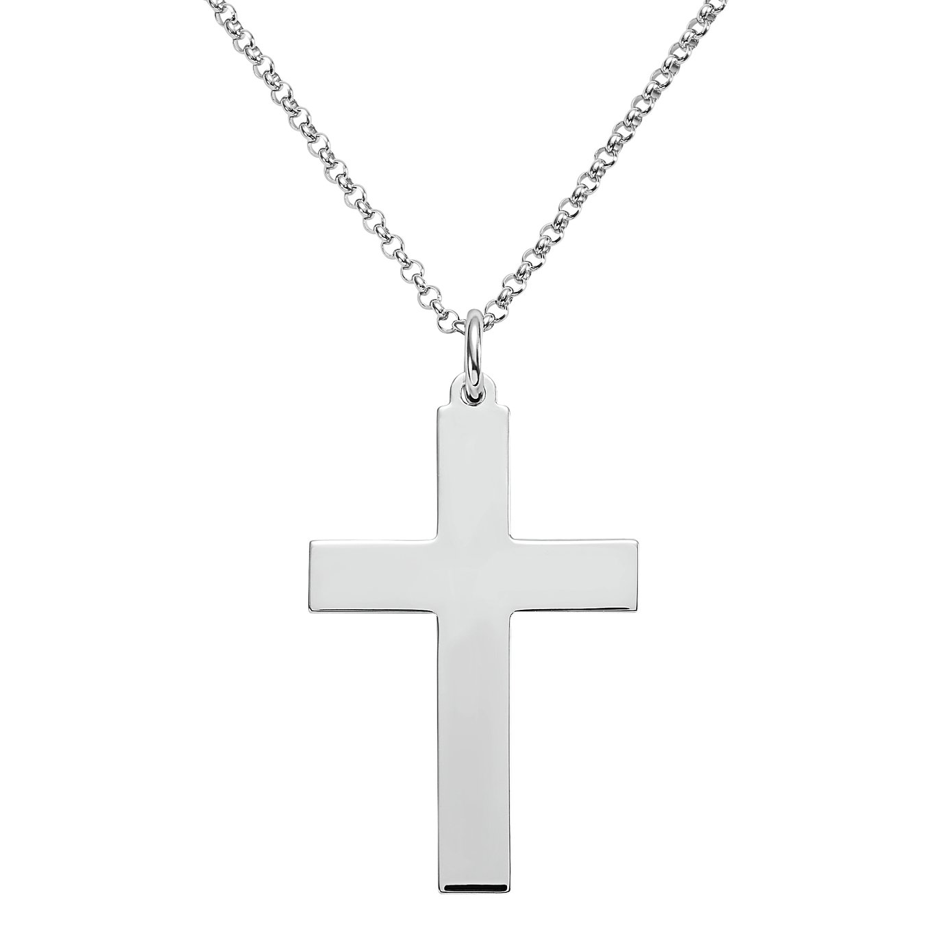 Revere Sterling Silver Large Cross Pendant Necklace
