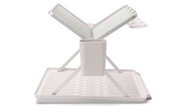 Brabantia Sink Side Large Foldable Plastic Dish Rack - Grey