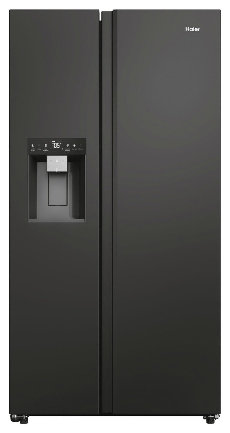 Haier HSW59F18EIPT American Fridge Freezer - Black