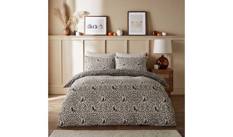 Silentnight Supersoft Mono Cat White Bedding Set - King size