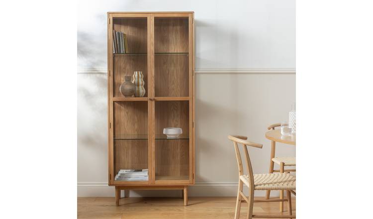 Habitat Crishel Display Cabinet - Oak