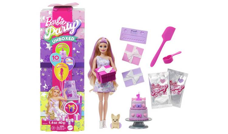 Barbie Party Unboxed Pet Birthday Series Doll & Accessories 