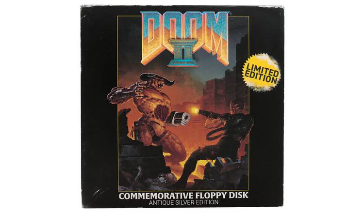 Doom II Floppy Disk Replica Antique Silver Edition