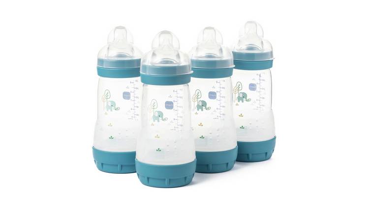 MAM Easy Start Anti-Colic 260ML Baby Bottles 4 Pack Blue