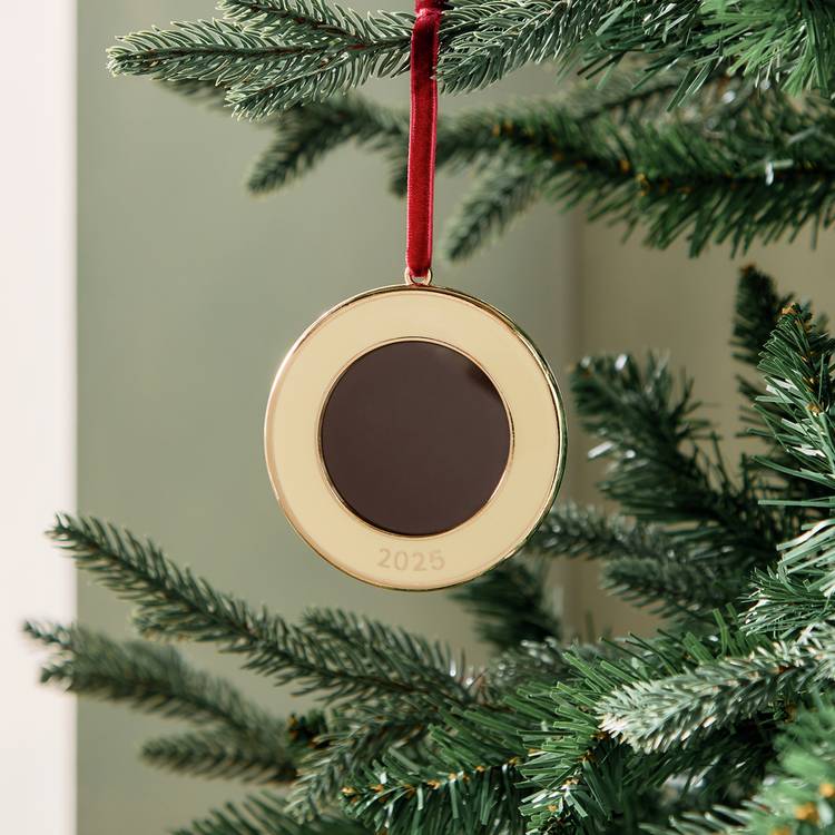 Habitat Single Gold Round Photo Frame Christmas Decoration 0