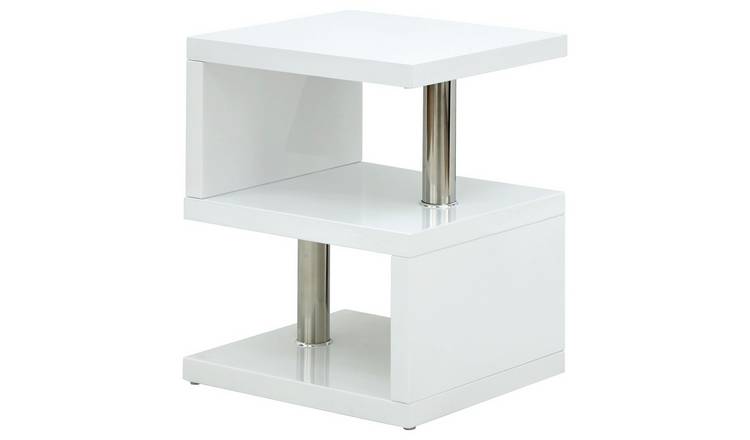 Small white deals lamp table