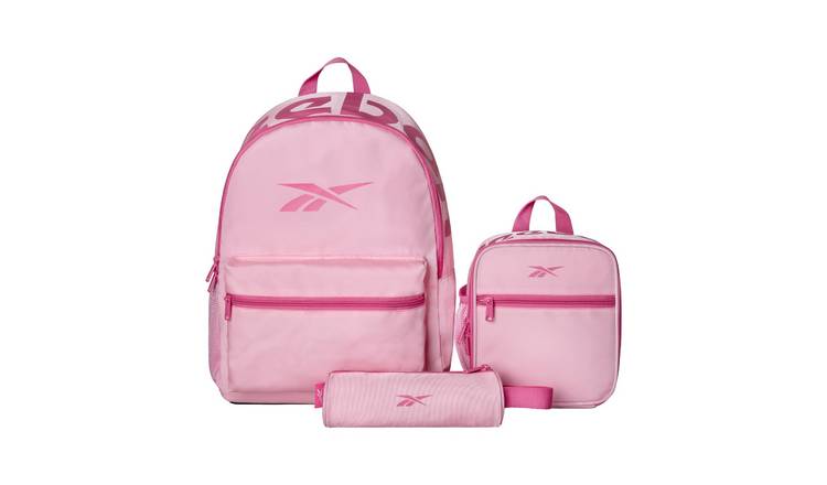 Reebok 20L Backpack with Lunch Bag and Pencil Case - Pink