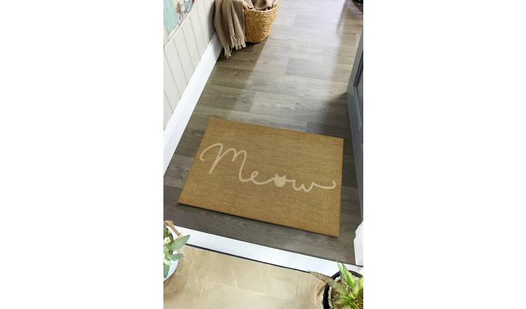 Howler & Scratch Meow Beige Doormat - 50x75cm
