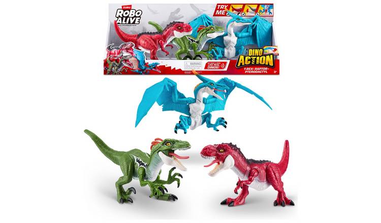 Robo Alive Dino Action Dinosaurs Figure - Pack of 3