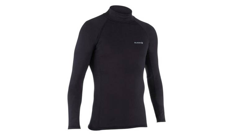 Decathlon Mens Long-Sleeved Thermal Top - Black XS