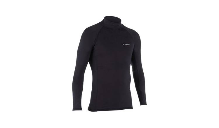 Decathlon Mens Long-Sleeved Thermal Top - Black L