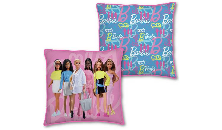 Barbie Figures Printed Cushion - Pink - 40X40cm