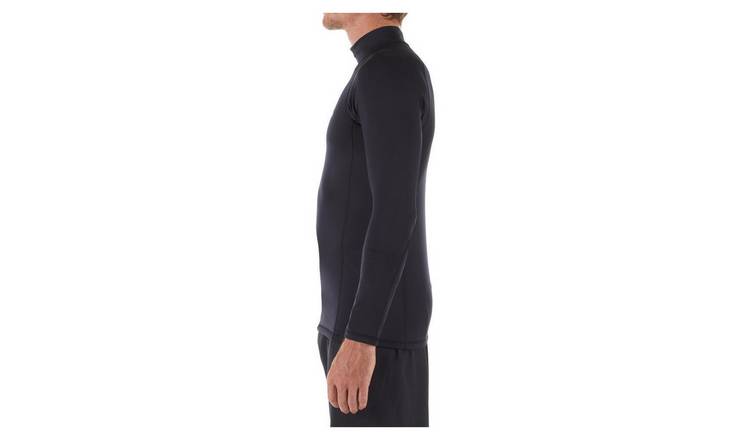Decathlon Mens Long-Sleeved Thermal Top - Black 2XL
