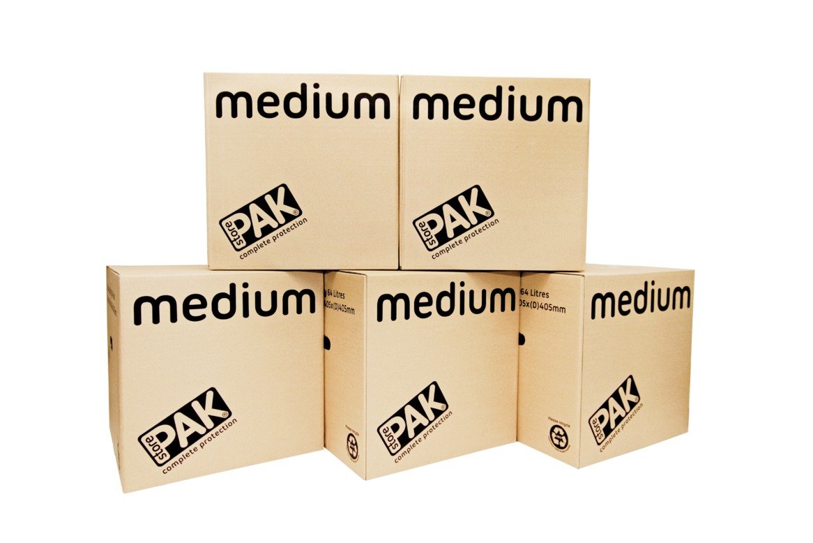 StorePAK Medium Cardboard Boxes - Set of 5