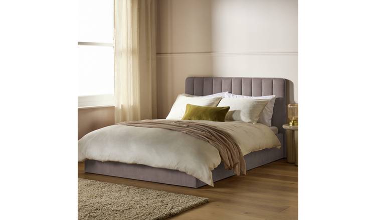 Argos Home Pandora Double End Lift Ottoman Bed - Taupe