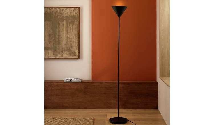 Habitat Cone Uplighter Floor Lamp - Black