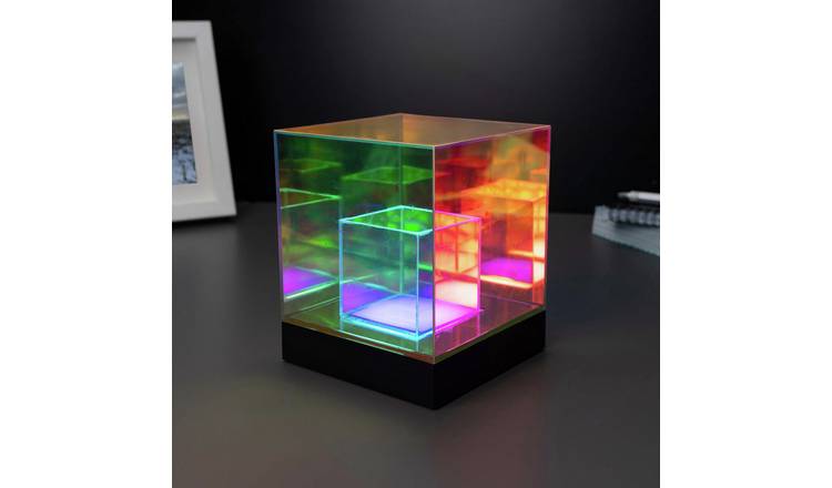 Menkind Holographic Cube Desk Lamp