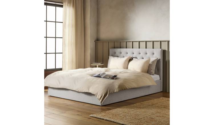 Habitat Halstead Double End Lift Ottoman Bed - Grey