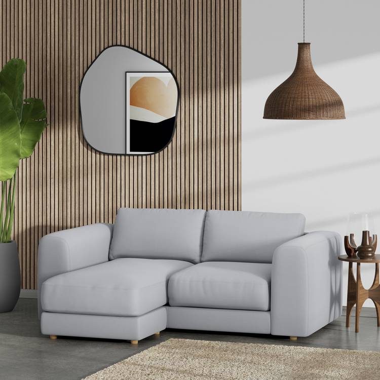 Habitat Ayr Reversible Corner Sofa - Grey - Ash Leg 0