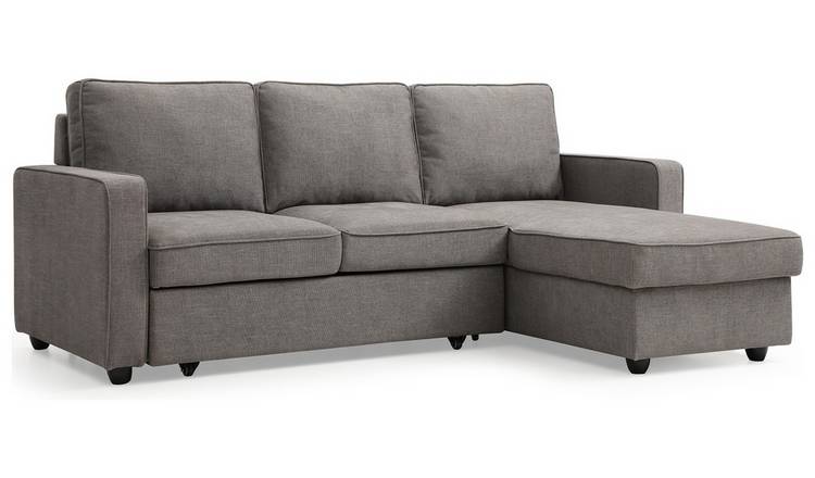 Kyoto Noah Fabric Reversible Corner Sofa Bed - Grey