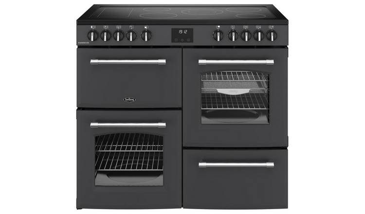 Belling 100cm Double Oven Dual Fuel Range Cooker-Anthracite