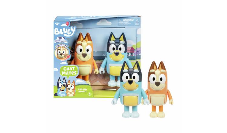 Bluey Chat Mates Chilli and Bandit Action Figure - 2 Pack