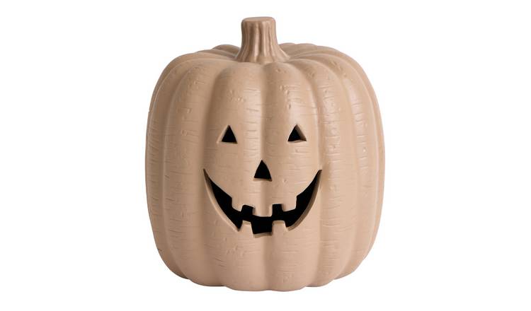 Argos Home Terracotta Taupe Pumpkin Halloween Decoration
