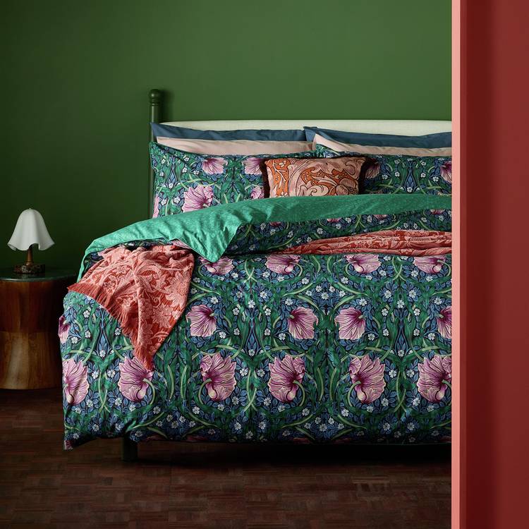 Habitat x Morris &Co. Cotton Pimpernel Bedding Set-Superking 0