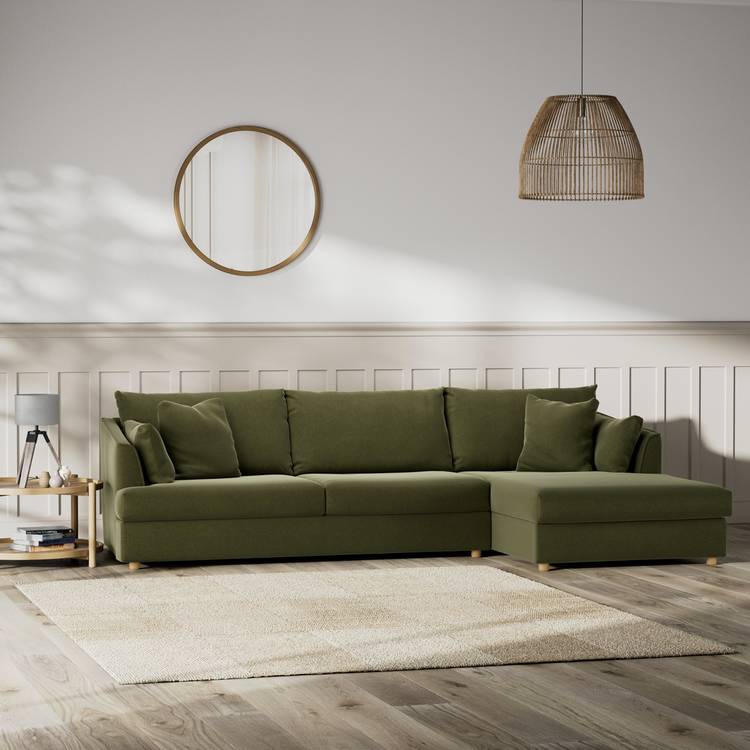 Habitat Holmfirth Right Hand Corner Sofa - Moss Green 0