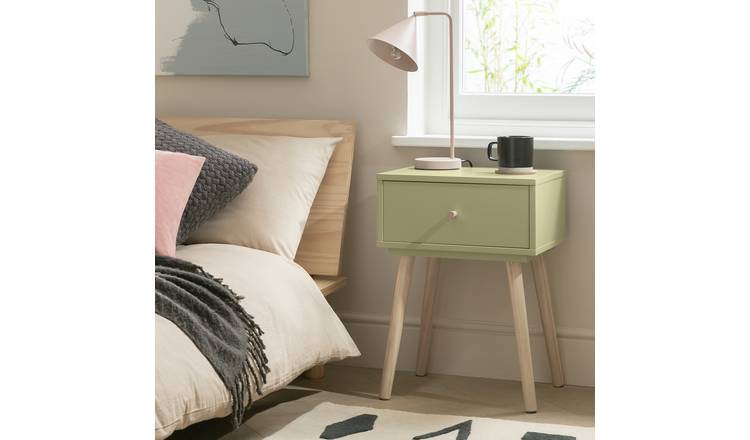 Habitat Otto 1 Drawer Bedside Table - Yellow