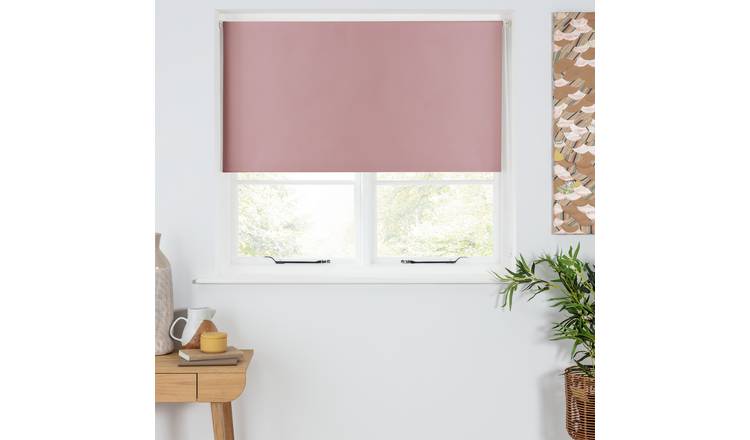 Argos Home Blackout Powder Pink Roller Blind - 120cm